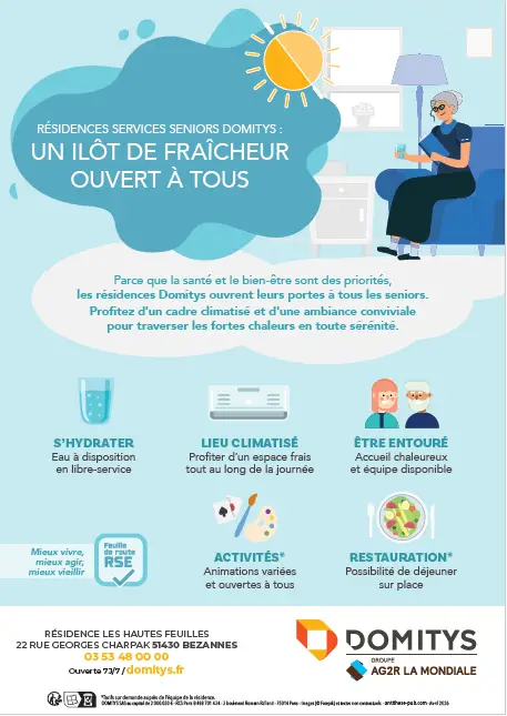 CANICULE : Un Ilôt de fraîcheur à la Résidence DOMITYS