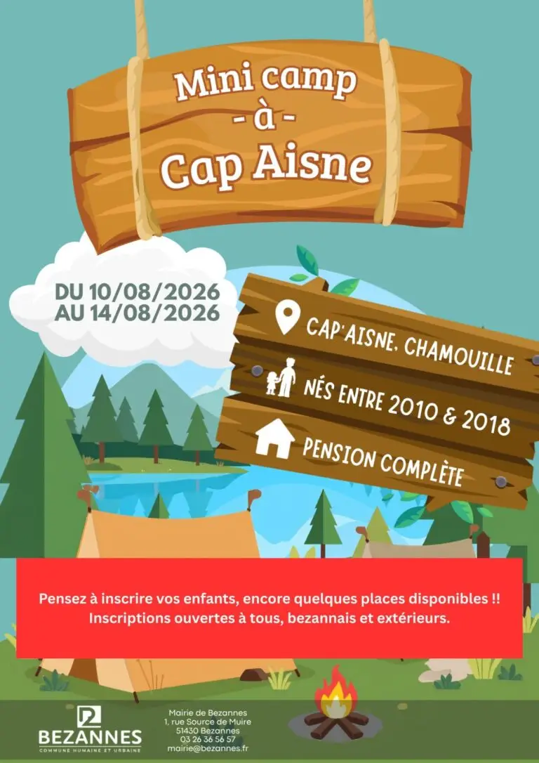 Pensez à inscrire vos enfants pour une semaine à Cap Aisne!