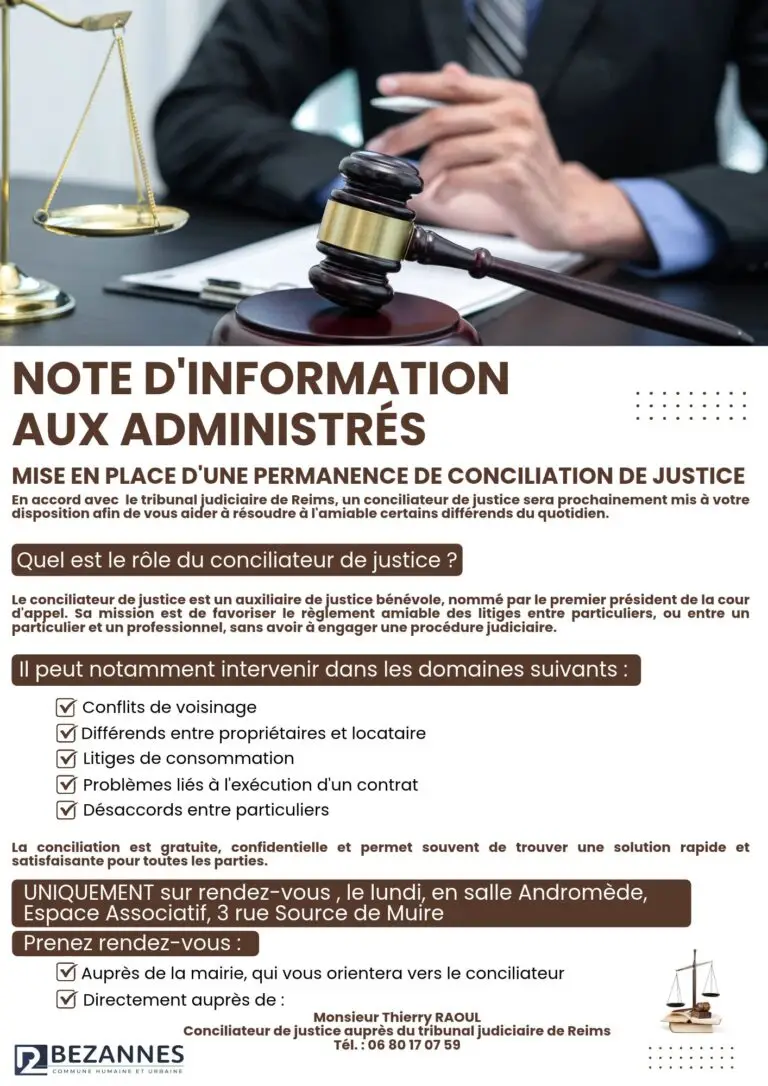 Permanences de conciliation de justice